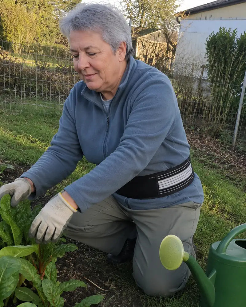 Susan jardine avec sa ceinture Soutenia